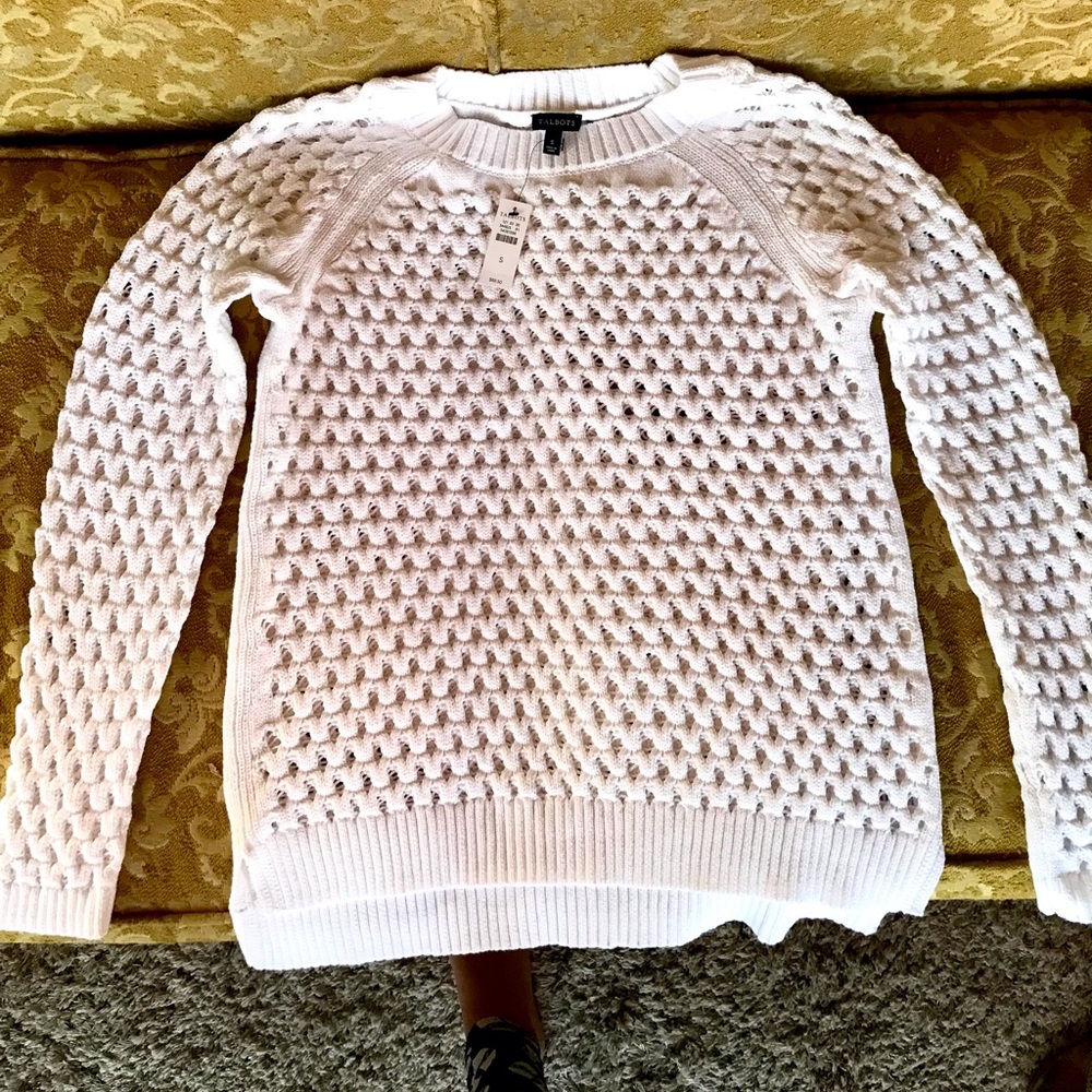 Talbots chunky knit white sweater - Picture 5 of 5